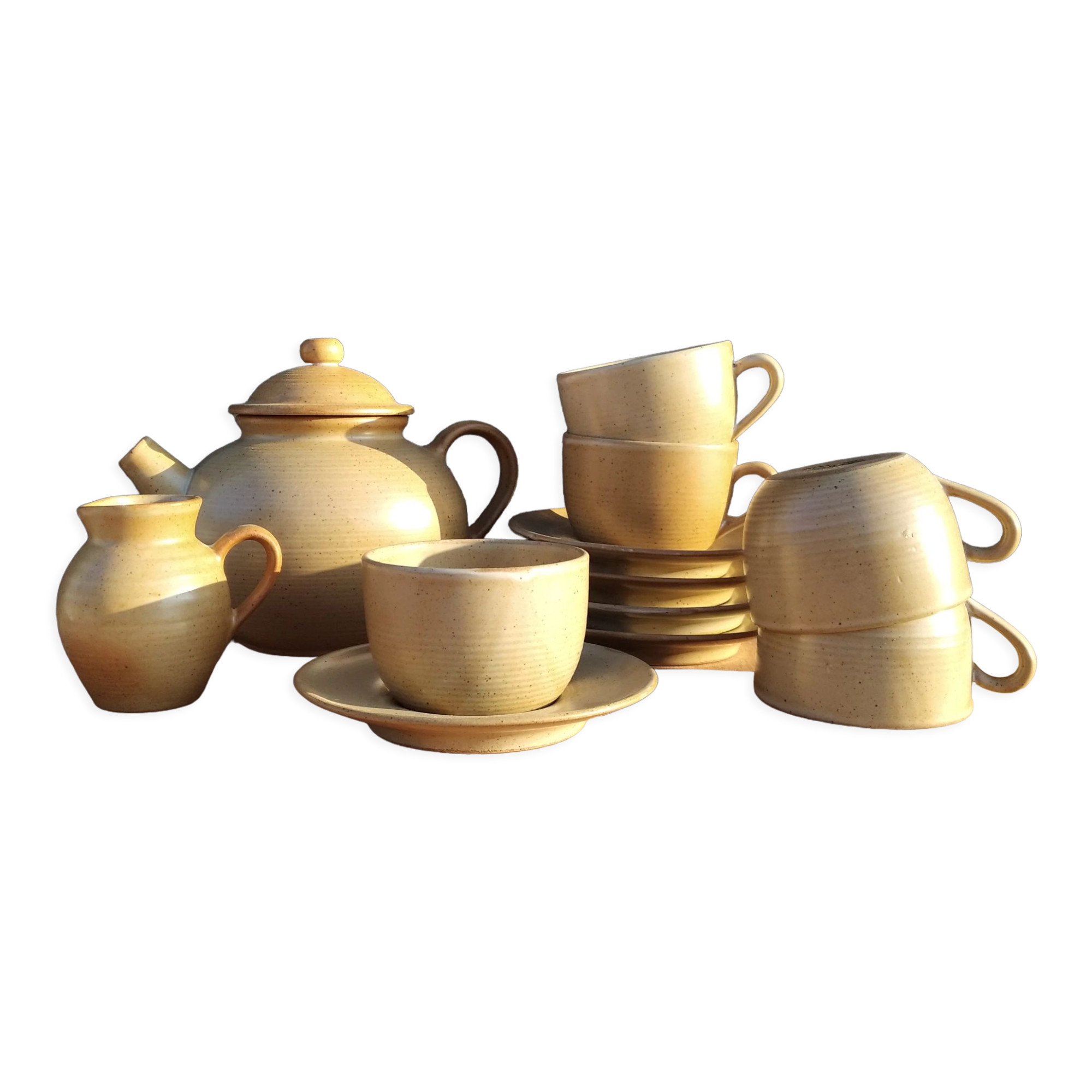 Coffee maker set sandstone village