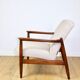 GFM-64 armchair, design by Edmund Homa from the 70s, beige boucle - 2 pieces available