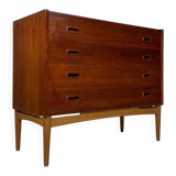 1960s vintage Danish design teak chest of drawers by Arne Hovmand Olsen for Mogens Kold
