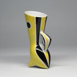 Vintage Vase • B&W “Wasp” Series • János Török • Zsolnay • 1950