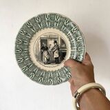 Sarreguemines talking plate, real estate theme