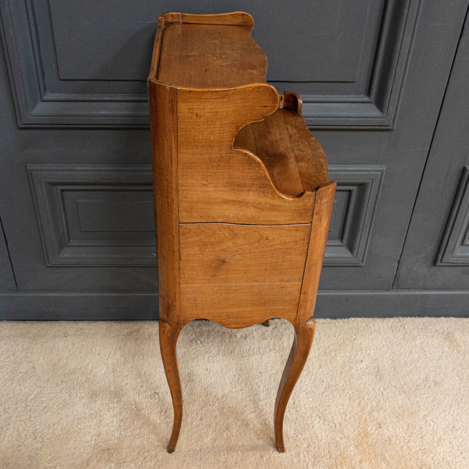 Louis XV style curtain bedside in walnut nineteenth sword feet