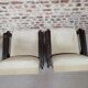 Paire de Fauteuils club / Chauffeuse vintage 50's , pieds compas