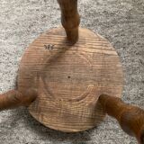 Vintage turned wooden traipod stool