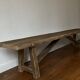 Millau bench solid oak antique - 200 cm
