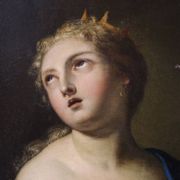 Peinture italienne du XVIIIe siècle sur cuivre, La Mort de Cléopâtre.