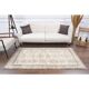 Vintage Turkish Oushak Handmade Wool Cotton Beige Area Rug 113x205