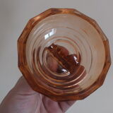 Vintage pink molded glass sweetener