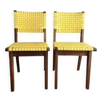 Set of 2 Jens Risom chairs for Knoll