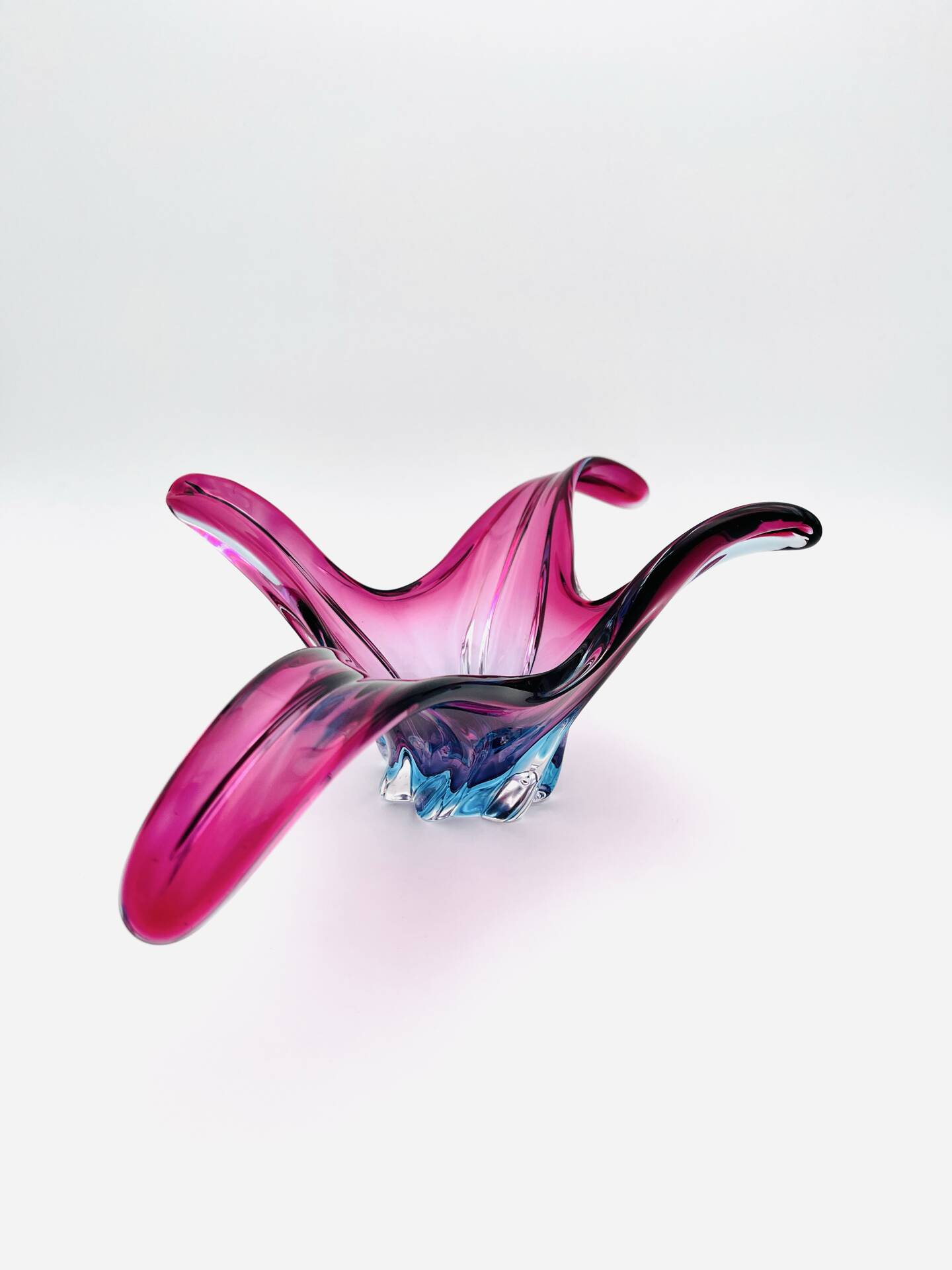 Murano Cup - Sommerso - XL 50cm - Amethyst and Turquoise