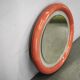 Italian Space Age Illuminated Round Wall Mirror, 1970s