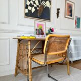 Vintage rattan desk