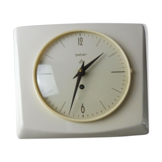 Ancienne montre / horloge mécanique, Peter, en céramique, vintage