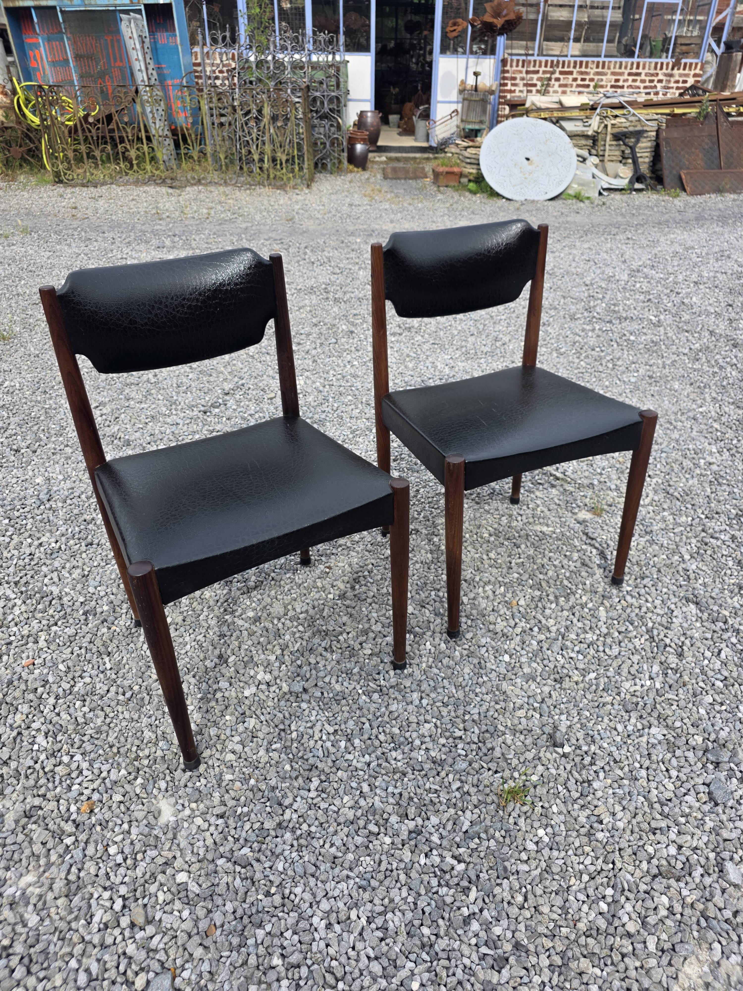 Paire de chaises scandinaves des années 60