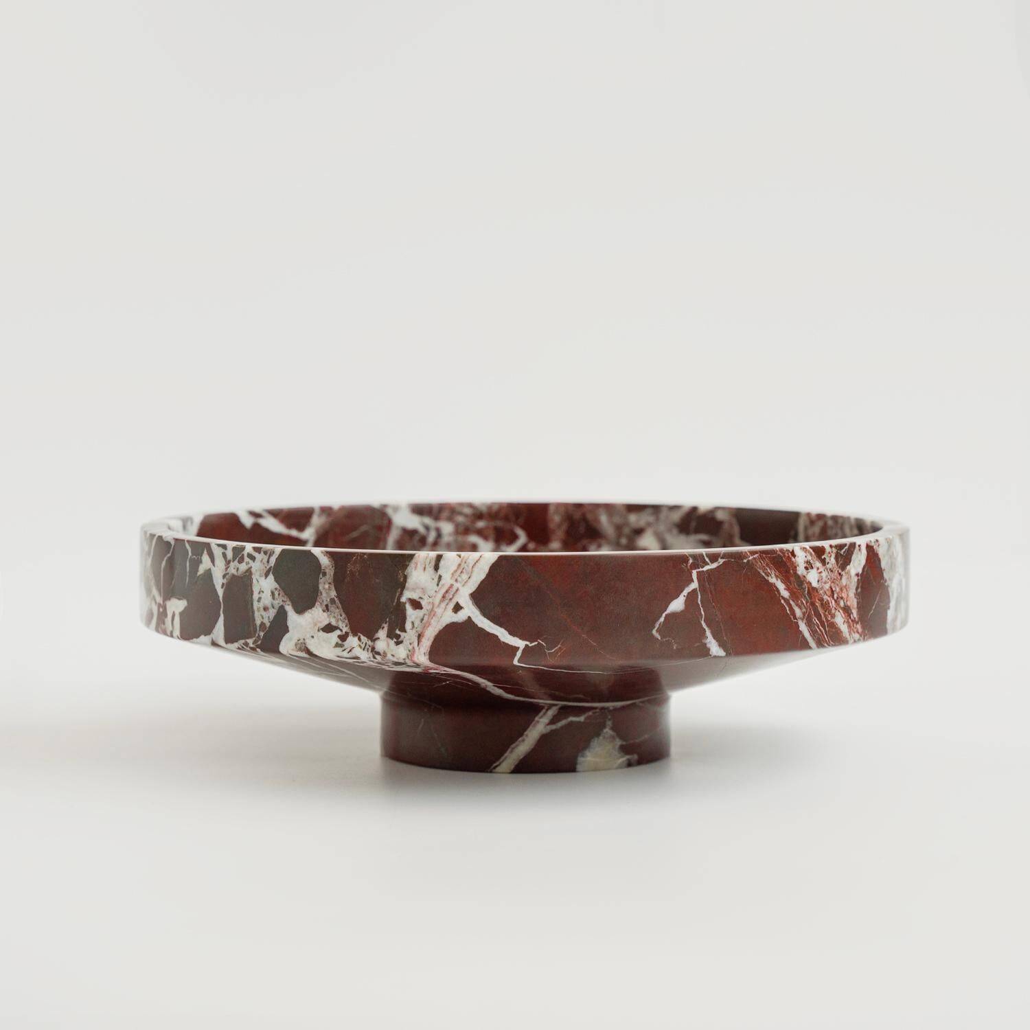 Bowl made of Rosso Levanto marble