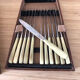 Lot de 24 couteaux manche en corne