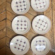 6 assiettes plates Badonviller modèle Normandie