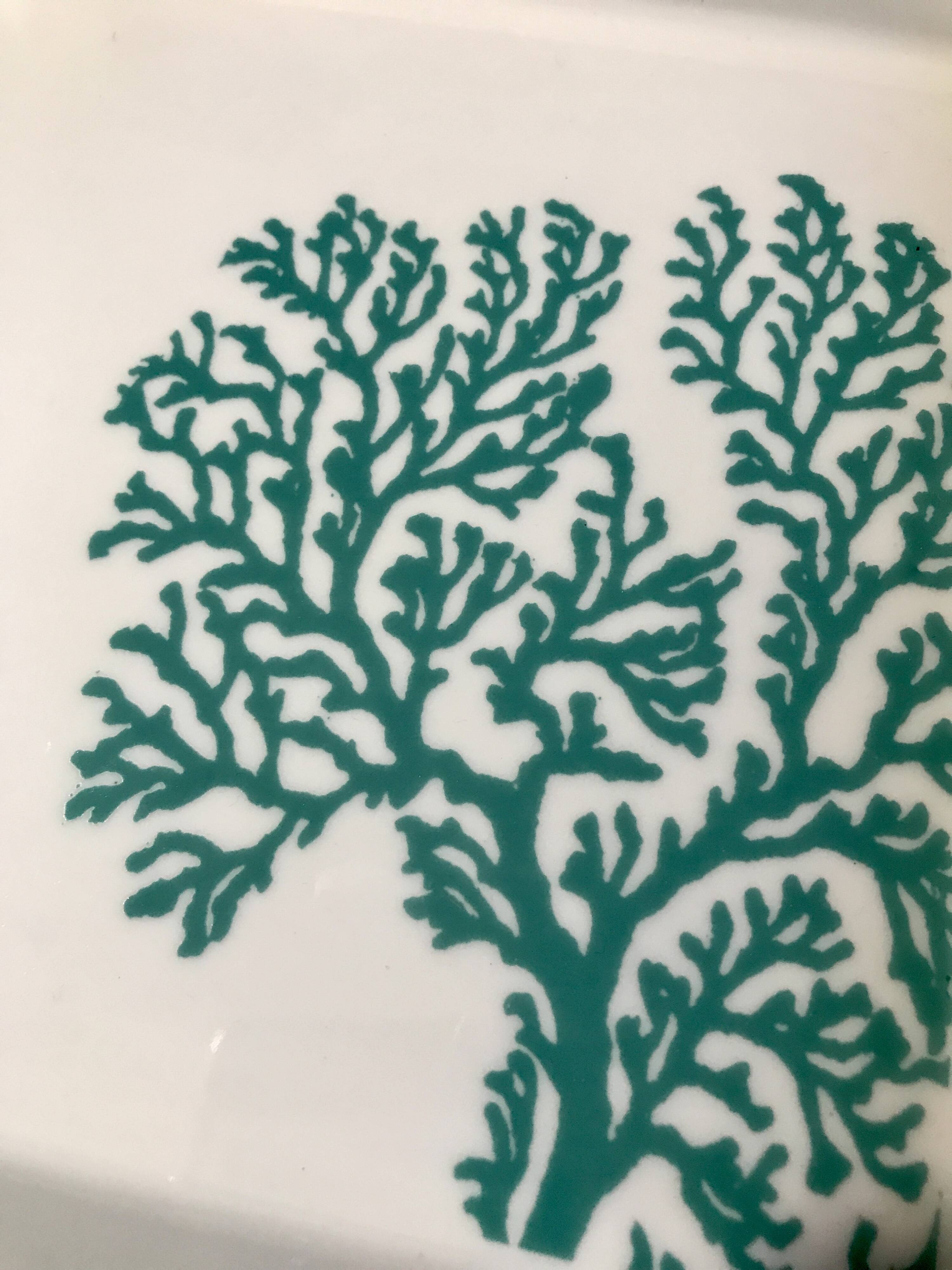 Vide poche céramique décor corail