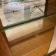 Display cabinet with 2 sliding doors