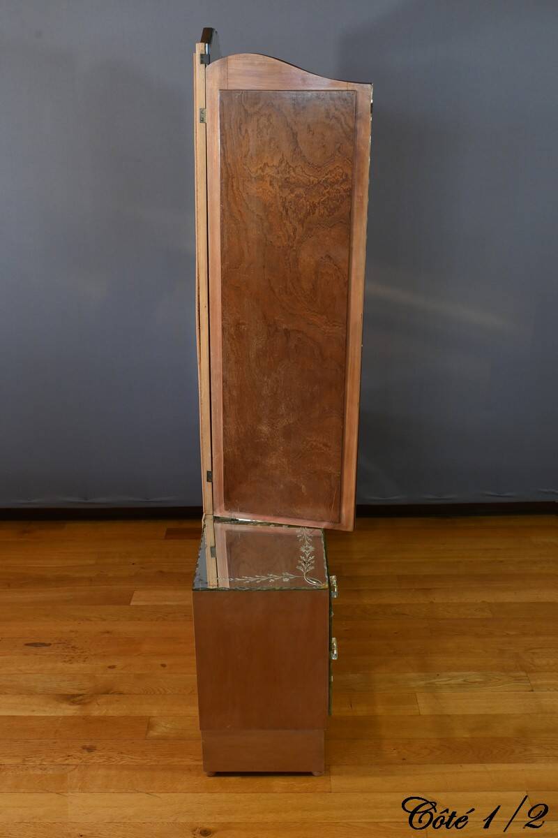 Fruitwood glass dressing table – 1950