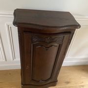 Jam cupboard, entrance furniture, antique carved solid oak occasional furniture