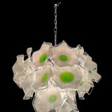 Italian murano glass disc chandelier, 1970s