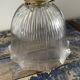 Vintage wall lamp in electrified holophane glass to new