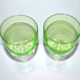Set of 2 Roemer Chartreuse wine glasses in chartreuse green glass, 14.5 cm