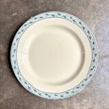 Boulenger & Cie round dish in blue ironstone, "Champigny" service