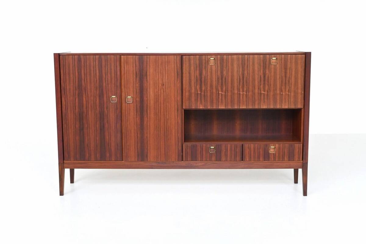Topform highboard rosewood and brass Netherlands 1960