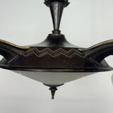 Rare cubist bronze lustre