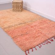 Peach Vintage Handmade Wool Rug 153 x 252 cm - Berber Rug - Old Morocco Rug