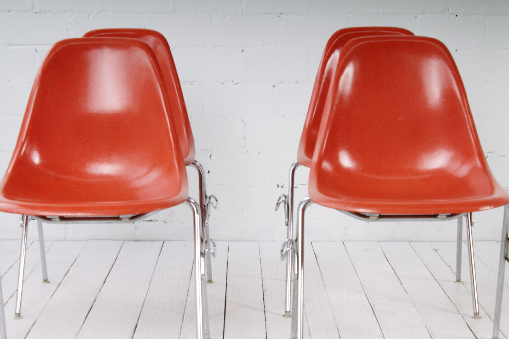 Set of 4 side chairs by Charles & Ray Eames for Herman Miller