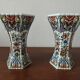 Pair of polychrome Delft earthenware vases, Holland, 1960s