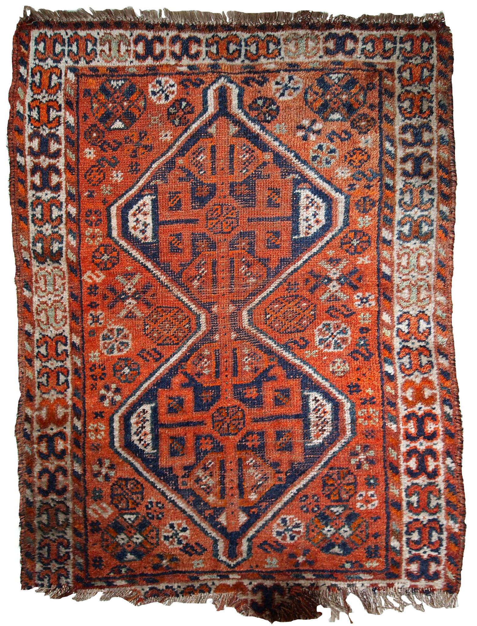 Tapis Antique Shiraz en Laine, Début du XXe Siècle, Élégance Historique