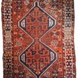 Tapis Antique Shiraz en Laine, Début du XXe Siècle, Élégance Historique