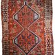 Tapis Antique Shiraz en Laine, Début du XXe Siècle, Élégance Historique