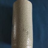 Sandstone scroll vase signed Jean Claude Monange, daisy motif yellow heart