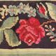Moldovan square kilim rug 146x130 cm vintage kelim wool rug medium 2520