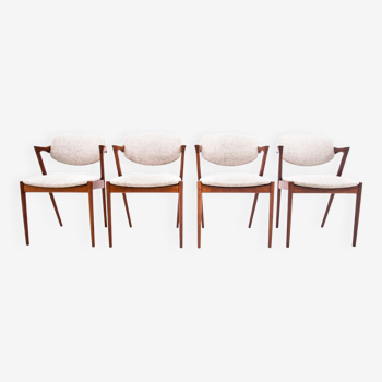 Lot de 4 chaises Kai Kristiansen, modèle 42, années 1960