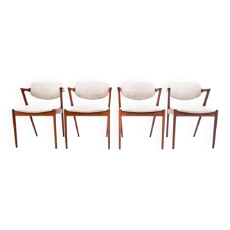 Set of 4 Kai Kristiansen chairs, model 42, 1960s