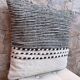 Berber zanafi square cushion cover - handmade - 100% wool and cotton - 45x45cm