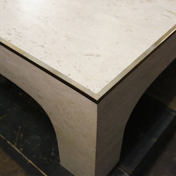 Willy Rizzo travertine coffee table