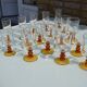 Ochre stemmed glasses from the 70s