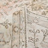 5x12 Pastel Beige Pink Turkish Vintage Area Rug, 160x375Cm