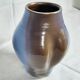 Blue and brown ceramic vase from the 1980s.