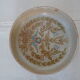 Flat hollow jatte cut signed sandstone symbolic decoration 2 pigeons surrounding a heart Pont Aven Bretagne