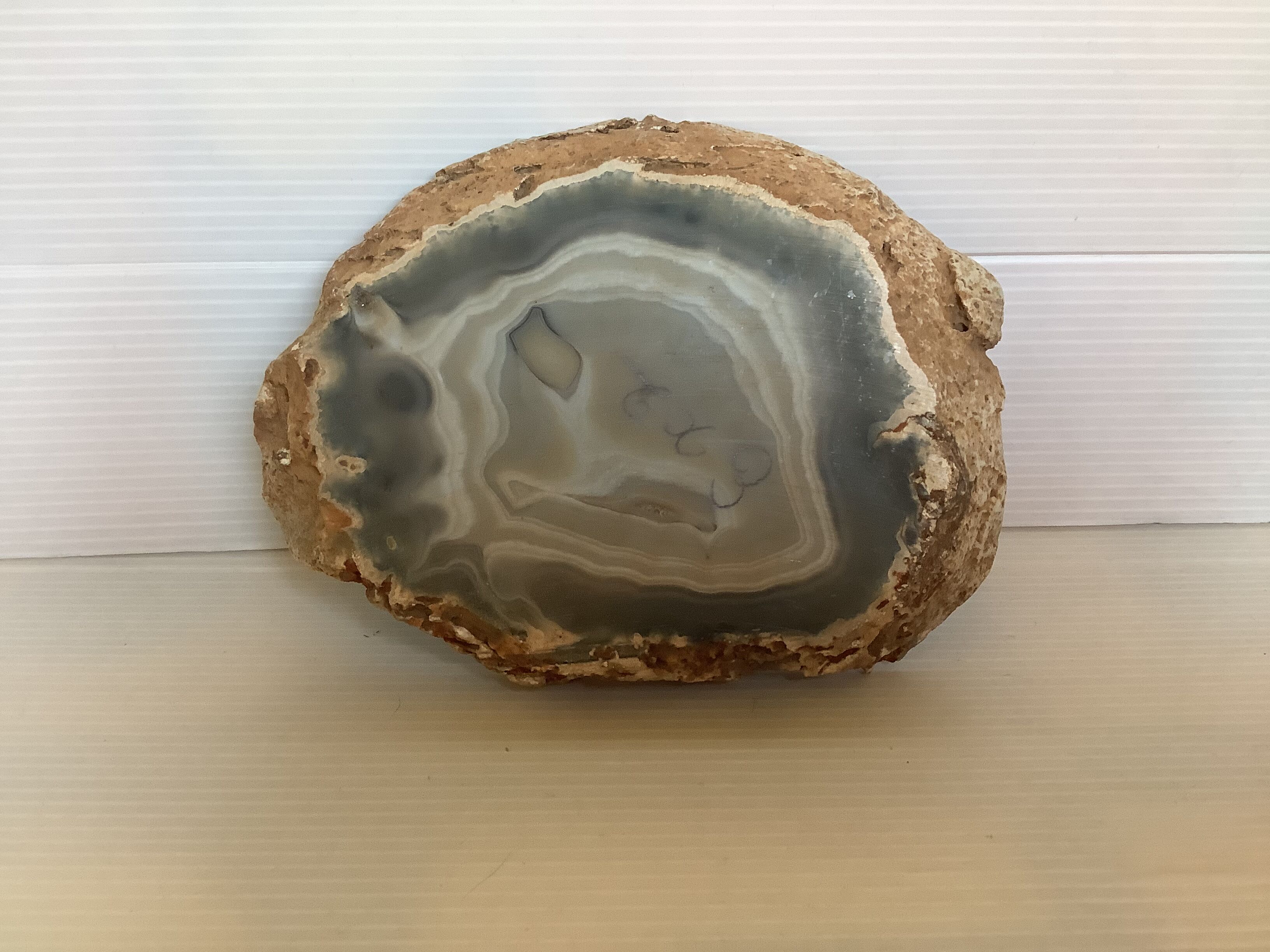 Empty pocket blue agate ashtray