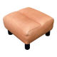 Pouf design scandinave en cuir marron fabrication Suisse De Sede
