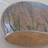 Art Deco style enameled metal vase